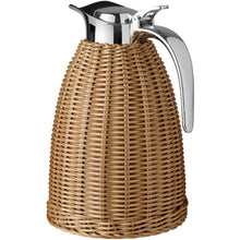 Załaduj obraz do przeglądarki galerii, Termos 1,5-litrowy opleciony warkoczem z polirattanu w kolorze brązowym Ib Laursen