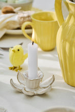 Załaduj obraz do przeglądarki galerii, Świecznik ceramiczny kwiat żonkil kremowy pojedyńczy Ib Laursen