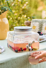 Załaduj obraz do przeglądarki galerii, Dystrybutor napojów z metalową pokrywką, niski model 3,6 l szklany Ib Laursen