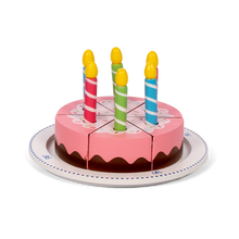 Załaduj obraz do przeglądarki galerii, Tort drewniany urodzinowy dla dziecka Mamameo