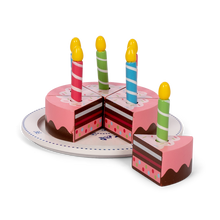 Załaduj obraz do przeglądarki galerii, Tort drewniany urodzinowy dla dziecka Mamameo