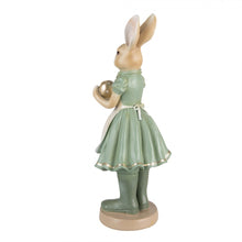 Załaduj obraz do przeglądarki galerii, Figurka Królik wielkanocny 40 cm zielony retro Clayre Eef