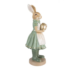 Załaduj obraz do przeglądarki galerii, Figurka Królik wielkanocny 40 cm zielony retro Clayre Eef