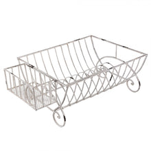 Załaduj obraz do przeglądarki galerii, Żeliwny ociekacz do naczyń biały retro Clayre Eef