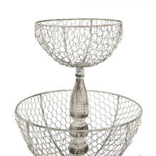 Załaduj obraz do przeglądarki galerii, Etażerka piętrowa na owoce druciana 44 cm Clayre Eef
