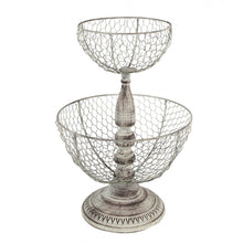 Załaduj obraz do przeglądarki galerii, Etażerka piętrowa na owoce druciana 44 cm Clayre Eef