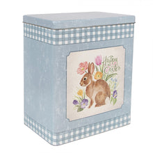 Załaduj obraz do przeglądarki galerii, Puszki do przechowywania z zajączkiem Happy Easter 2 szt. różowa / niebieska Clayre Eef