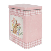 Załaduj obraz do przeglądarki galerii, Puszki do przechowywania z zajączkiem Happy Easter 2 szt. różowa / niebieska Clayre Eef