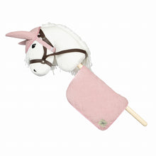 Załaduj obraz do przeglądarki galerii, Podkładka pod siodło i bonetka, różowa sztruksowa hobby horse by astrup
