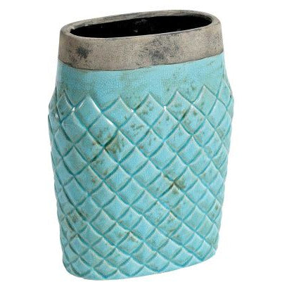 Wazon ceramiczny Azzurro smukły B turkusowy Belldeco