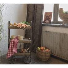 Załaduj obraz do przeglądarki galerii, Ręcznik kuchenny bawełniany biało czerwona kratka country Clayre Eef