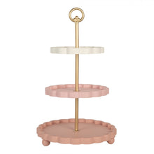 Załaduj obraz do przeglądarki galerii, Etażerka piętrowa dekoracyjne różowa 30 x 50 cm Clayre Eef