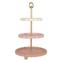 Załaduj obraz do przeglądarki galerii, Etażerka piętrowa dekoracyjne różowa 30 x 50 cm Clayre Eef