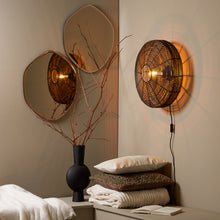 Załaduj obraz do przeglądarki galerii, Kinkiet Boho rattanowy ciemny brąz mały Light Living