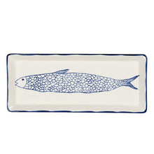 Załaduj obraz do przeglądarki galerii, Półmisek ceramiczny Ryby marynistyczny prostokątny Clayre Eef
