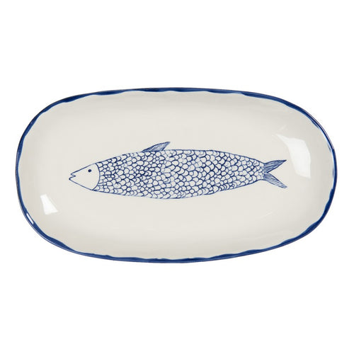 Półmisek ceramiczny Ryby marynistyczny owalny Clayre Eef