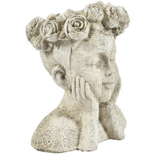 Załaduj obraz do przeglądarki galerii, Osłonka głowa kobiety duża kremowa kamienna Belldeco

