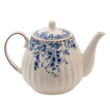 Załaduj obraz do przeglądarki galerii, Dzbanek na herbatę porcelanowy niebieskie kwiaty Clayre Eef
