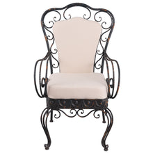 Załaduj obraz do przeglądarki galerii, Fotel metalowy Prowansalski Clayre Eef