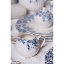 Załaduj obraz do przeglądarki galerii, Mlecznik i cukiernica porcelanowa niebieskie kwiaty Clayre Eef
