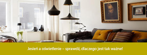 Jesienne oświetlenie jako dekoracje do domu