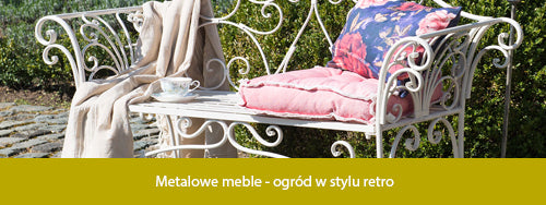 Metalowe meble - ogród w stylu retro