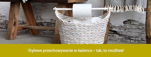 Stylowe przechowywanie przedmiotów w łazience