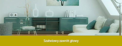 Wystrój w szałwiowym kolorze