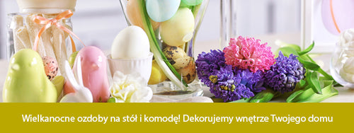 Wielkanocne ozdoby na stół i komodę 
