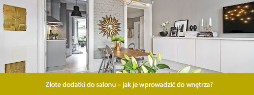Złote dodatki do salonu – jak je wprowadzić do wnętrza?