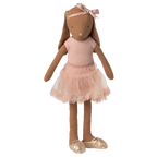 Króliczek rozmiar 3, Czekoladowy brąz - Strój baletowy i spódnica różowa Maileg