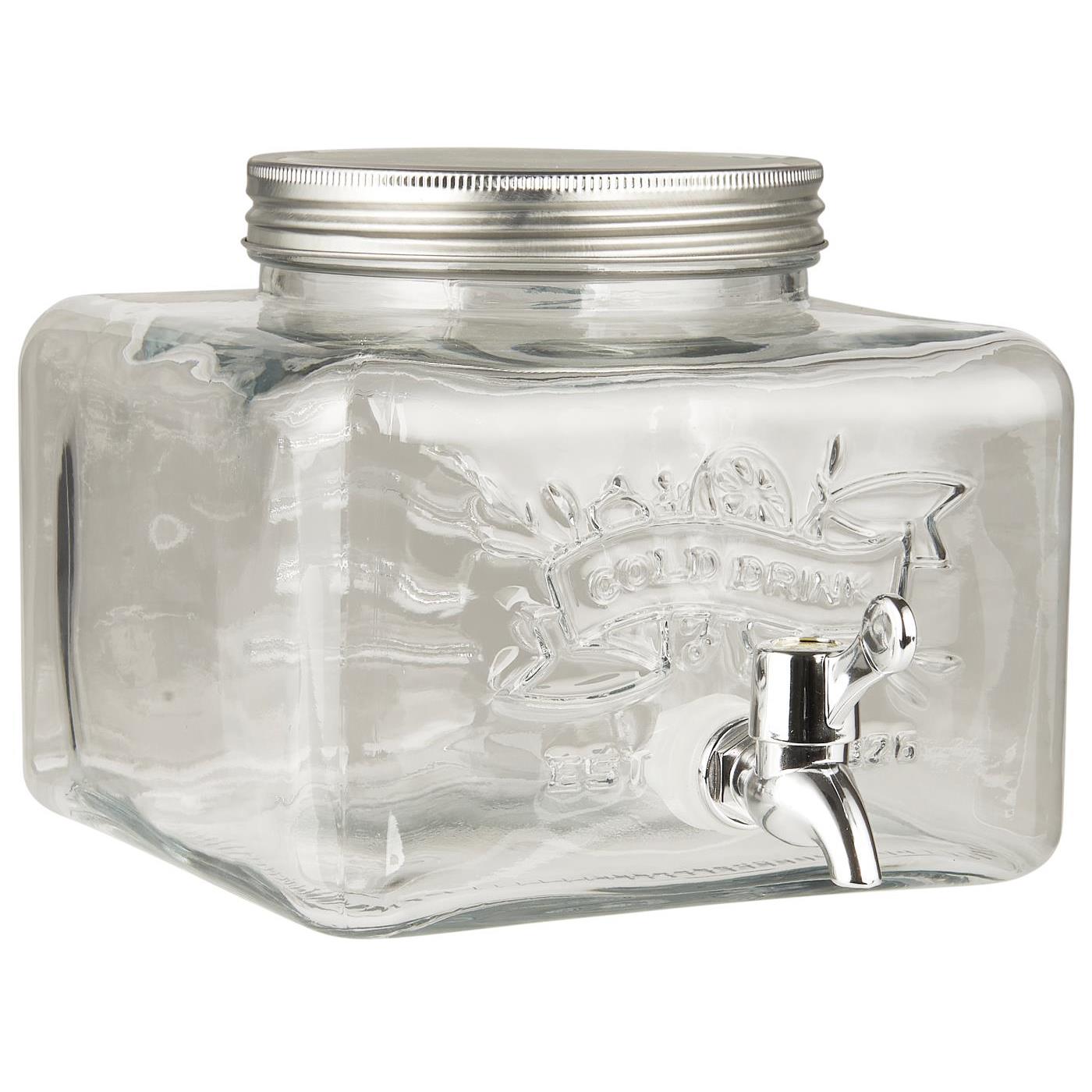 Dystrybutor napojów z metalową pokrywką, niski model 3,6 l szklany Ib Laursen