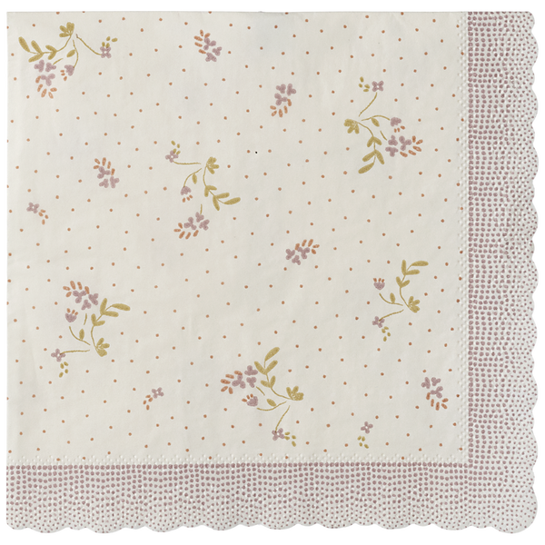 Serwetki papierowe Bea w kwiatki różowe - Maileg