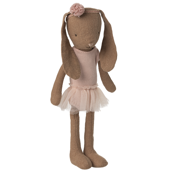 Króliczek Czekoladowy brąz - Strój baletowy i spódnica różowa, rozmiar 1 Maileg