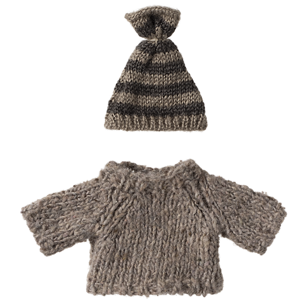 Ubranko dla myszki 13 cm - Big Brother Sweater and hat Maileg