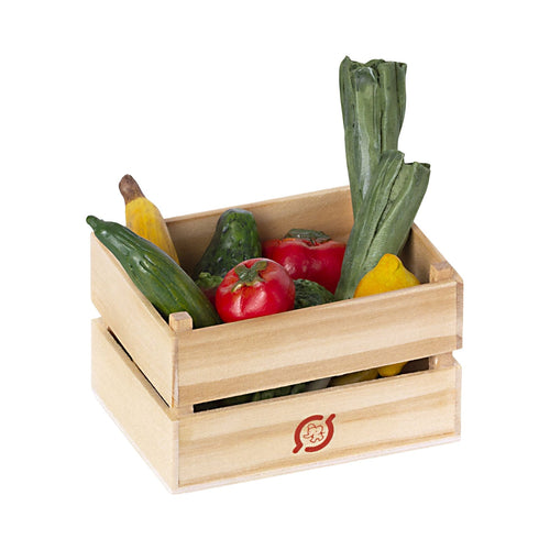 Maileg - Warzywa i owoce w skrzynce 4cm - VEGGIES and FRUITS