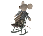Maileg Fotel bujany 11cm -Rocking chair dark green