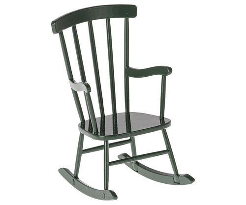 Maileg Fotel bujany 11cm -Rocking chair dark green