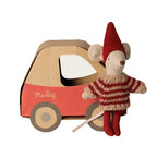 Maileg Myszka Christmas Mouse Little Sister In Car Box