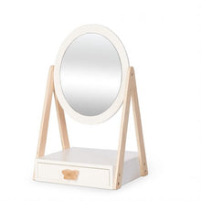 Załaduj obraz do przeglądarki galerii, Toaletka drewniana dla dziewczynki z lustrem biała by Astrup
