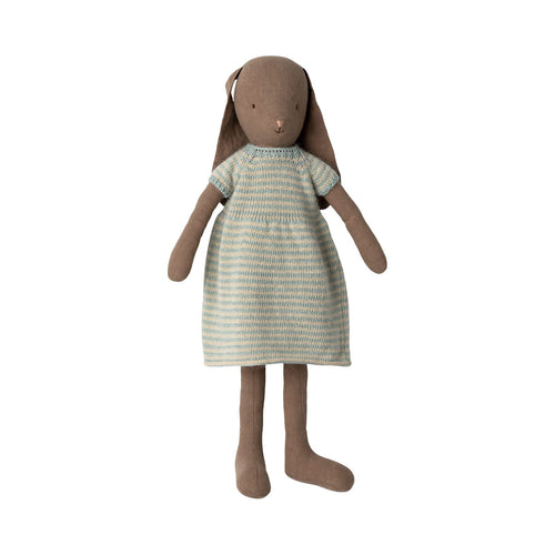 Maileg Króliczek w wełnianej sukience  50 cm - Bunny size 4, Brown - Knitted dress