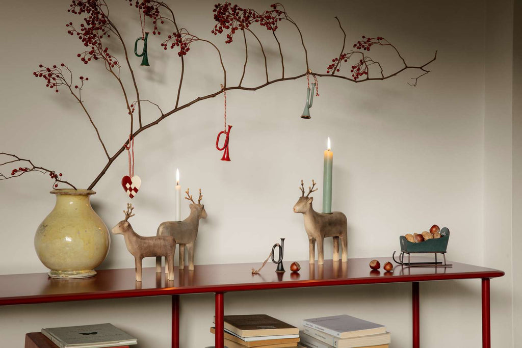 Świecznik Bożonarodzeniowy renifer medium  19 cm - Maileg