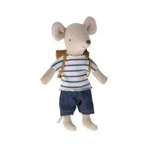 Maileg Myszka rowerzysta 13cm - Big Brother mouse with bag