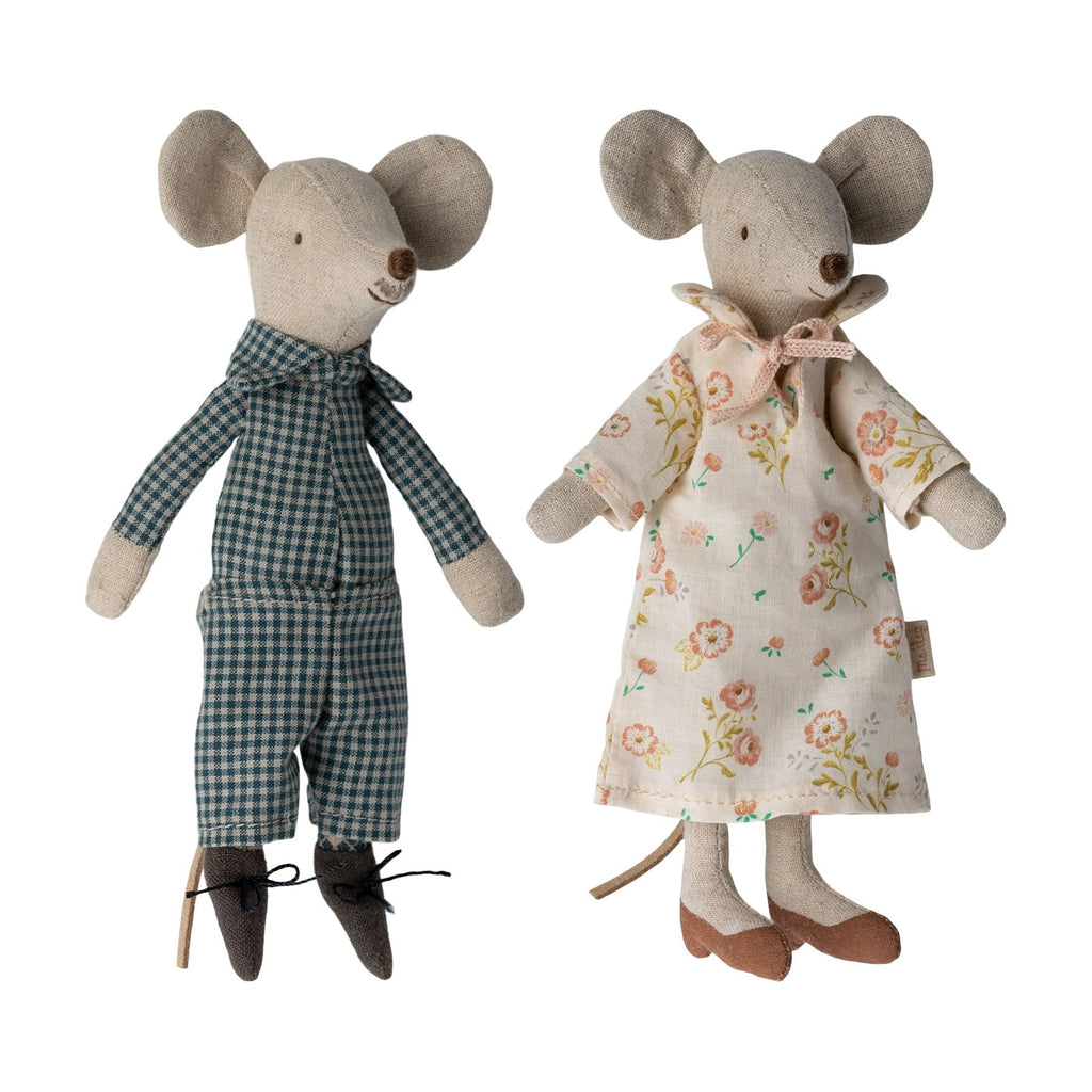 Maileg - Babcia i dziadek myszka w pudełku po cygarach