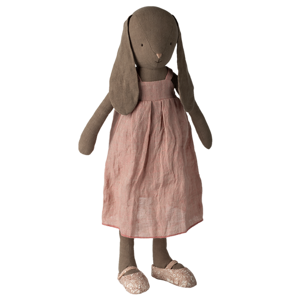 Króliczka, Size 4 - brązowy - Sukienka i buty Maileg