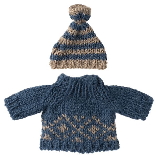 Ubranko dla myszki 15 cm - Dad Sweater and hat Maileg