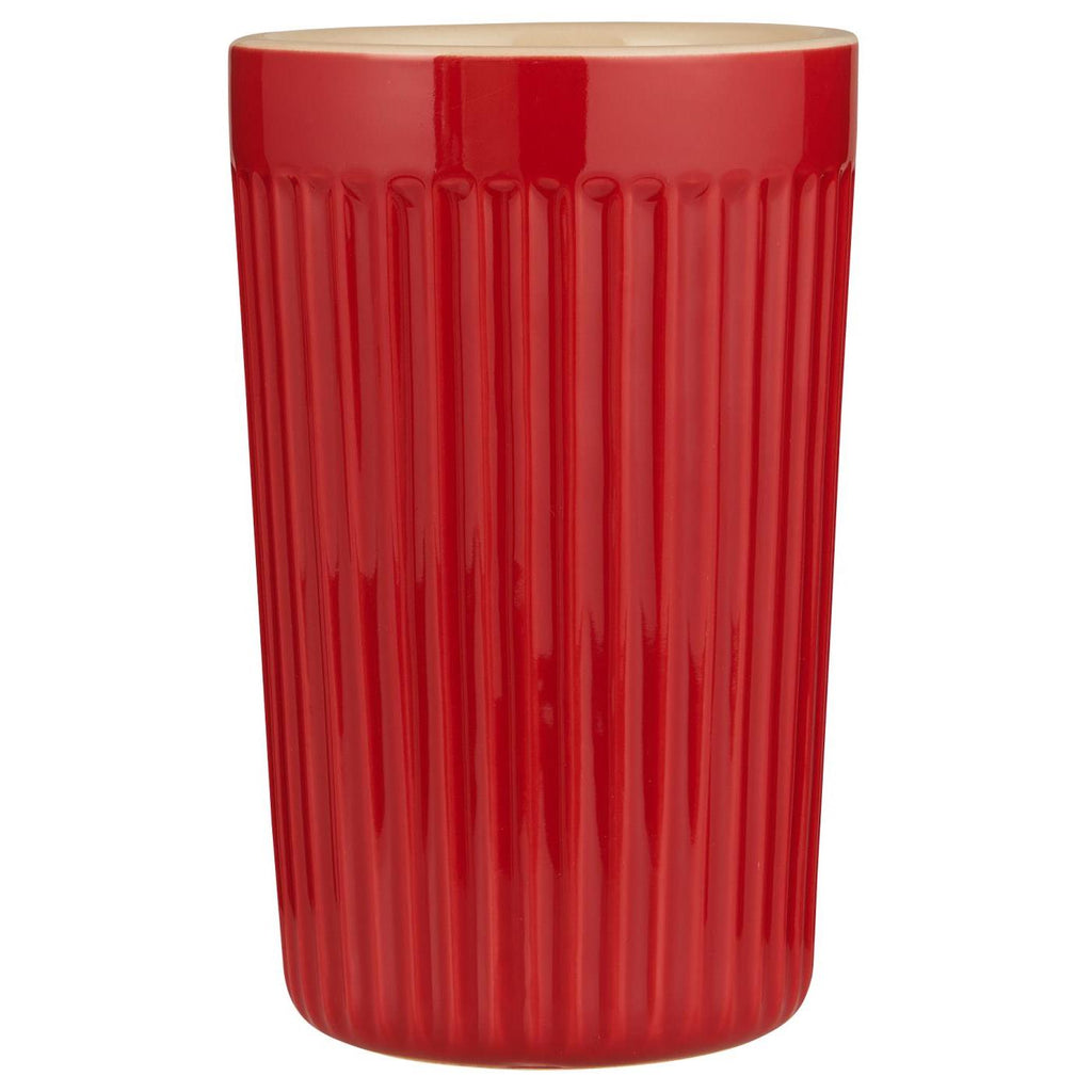 Kubek do kawy latte czerwony ceramiczny Truskawka Ib Laursen