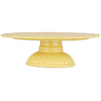 Talerz ceramiczny na nodze Mynte żółty na ciasto Lemonade Ib Laursen