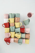 Kubek z rowkami Mynte żółty Lemonade Ib Laursen