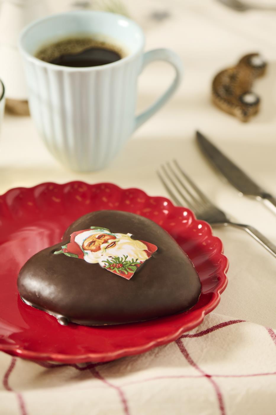 Talerzyk deserowy Mynte czerwony Strawberry 19,5 cm Ib Laursen